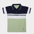 Boys Mint Green Crew Neck Graphic Printed T-Shirt, Light Green, small