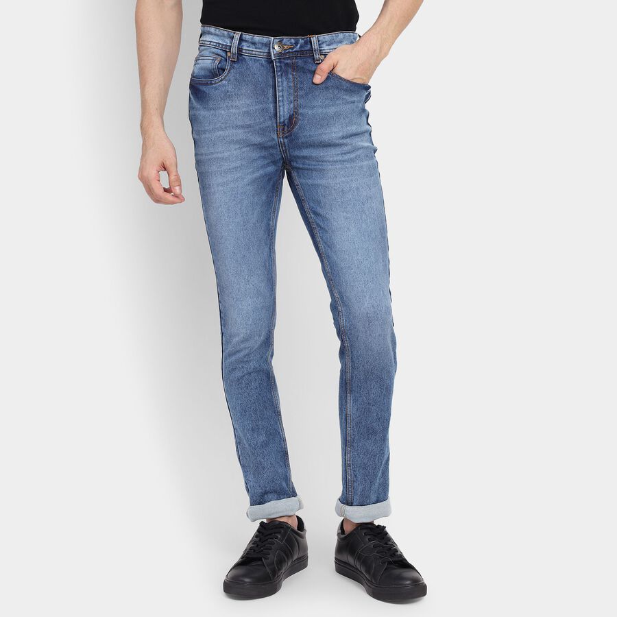 Men's Skinny Jeans , Mid Blue, large image number null