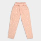 Girls' 100% Cotton Trousers, Peach, small image number null