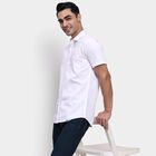 Men's 100% Cotton Casual Shirt , White, small