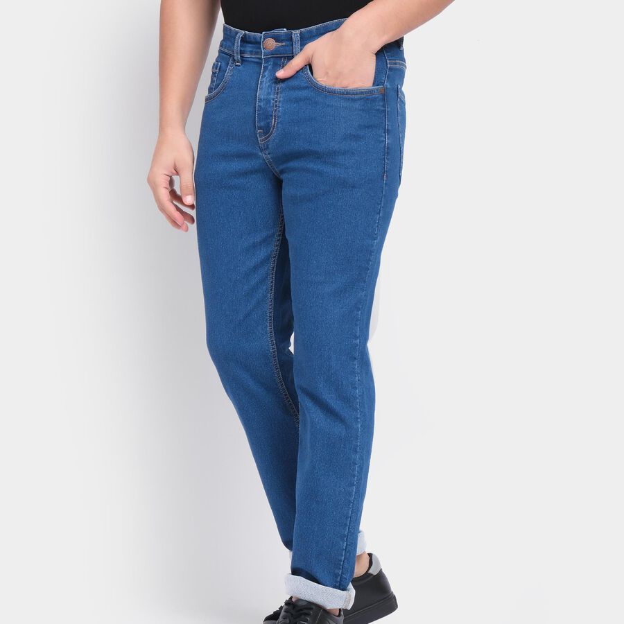 Men's Slim Fit Jeans , Mid Blue, large image number null
