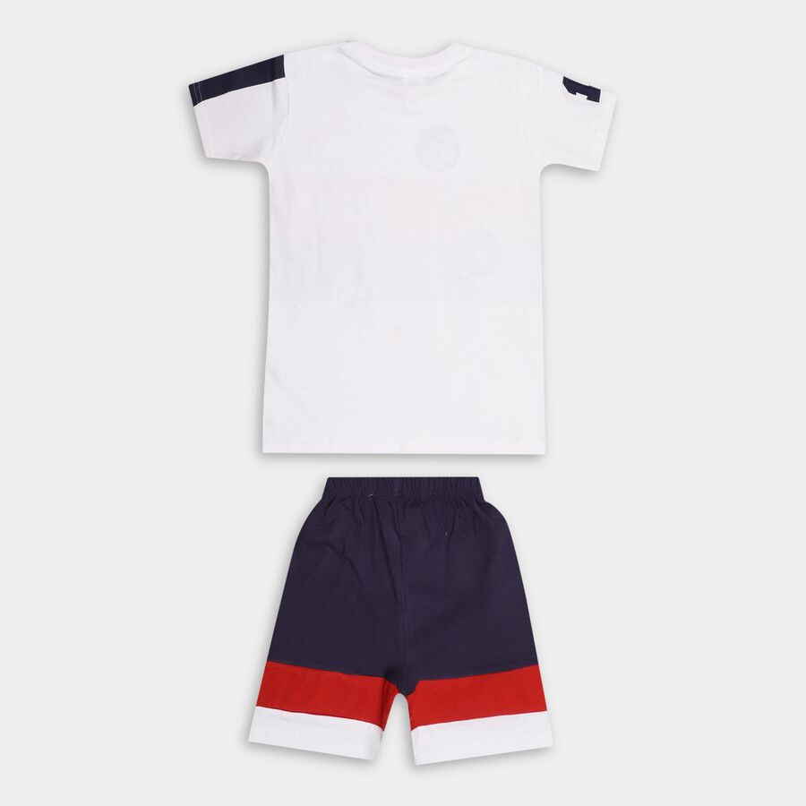 Boys' 100% Cotton Knit Baba Suit , White, large image number null