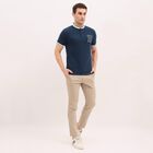 Men's Cross Pocket Slim Fit Casual Trousers , गहरा पीला, small image number null