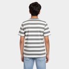 Boys Grey Crew Neck Casual Boys T-Shirt, Light Grey, small