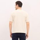 Men's White Round Neck T-Shirt, Off White, small image number null