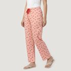 Women's Light Pink Straight Fit Strawberry Printed Pyjama, Light Pink, small