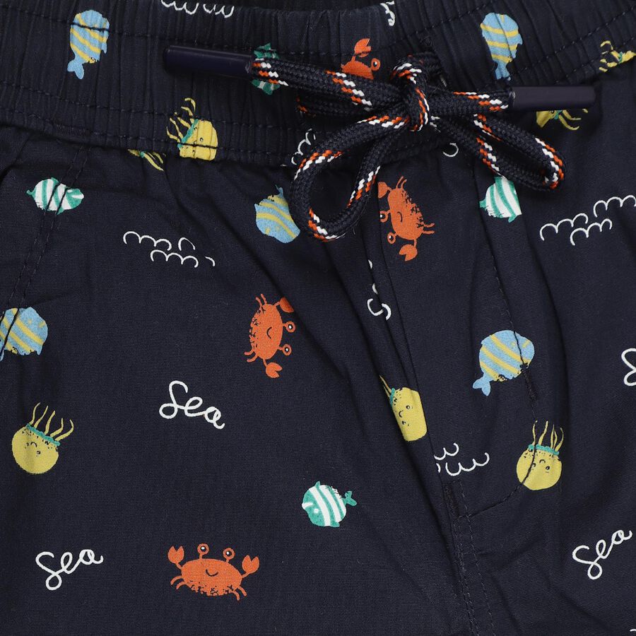 Boys' 100% Cotton Jamaicans , नेवी ब्लू, large