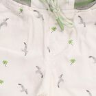 Boys' Off-White Printed Cotton Jamaican Shorts, Off White, small