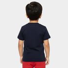Boys Navy Blue Round Neck Casual T-Shirt, Navy Blue, small