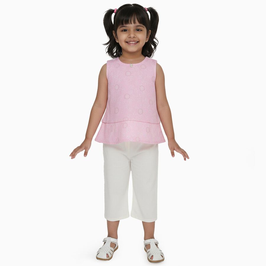 Girls' Capri Set, Light Pink, large image number null