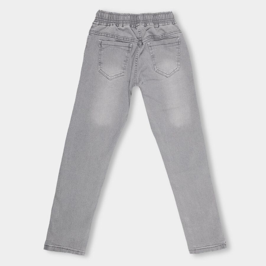 Boys' Light Grey Regular Fit Basic Jeans, Charcoal, large image number null