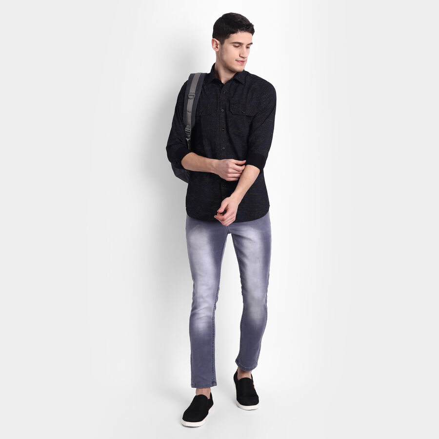 5 Pocket Skinny Fit Jeans, Dark Grey, large image number null