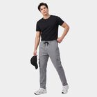 Men's Light Grey Jogger Fit Solid Track Pants, हल्का ग्रे, small
