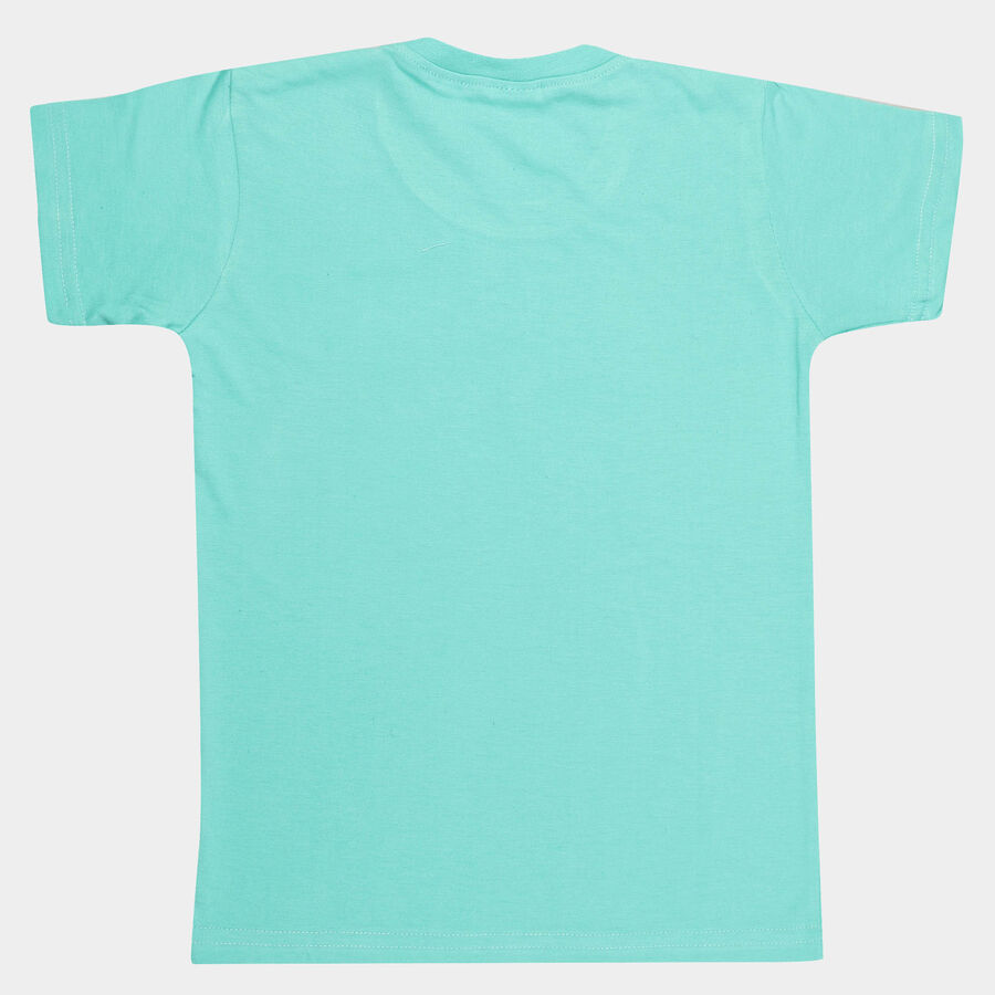 कॉटन टी-शर्ट, गहरा हरा, large image number null