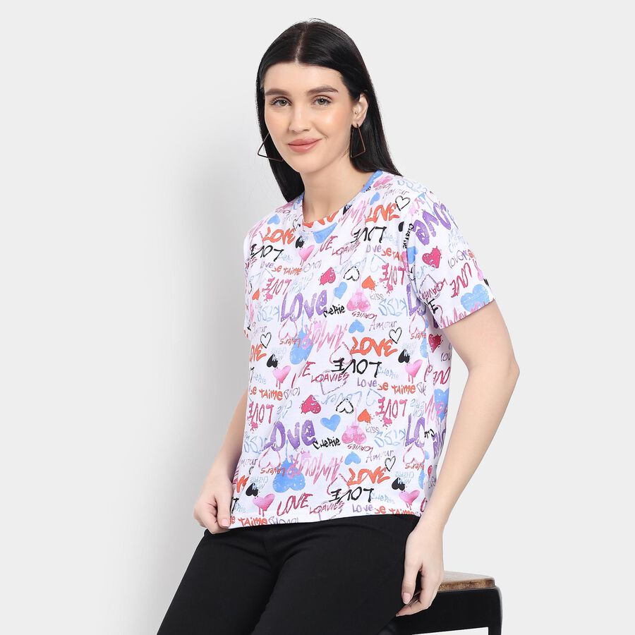 Ladies' Round Neck T-Shirt , Light Pink, large image number null