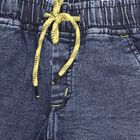 Boys' Stonewashed Blue Relaxed Fit Jogger Jeans, Dark Blue, small image number null