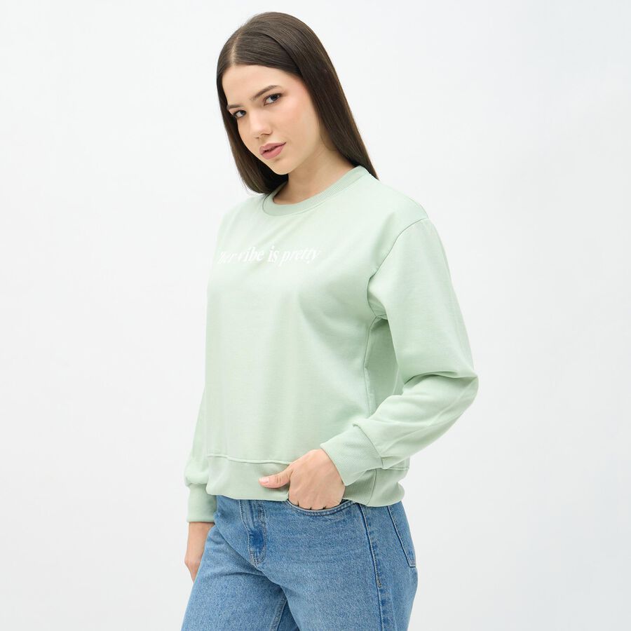 Ladies' Sweatshirt, हल्का हरा, large image number null