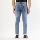 Men's Light Blue Skinny Fit Faded Jeans, Mid Blue, small image number null