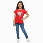 Girls' T-Shirt, Red, small image number null