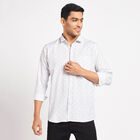Printed Casual Shirt, Light Grey, small image number null