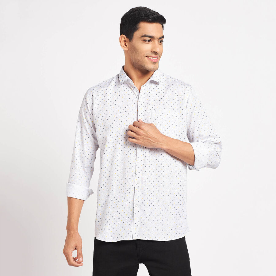 Printed Casual Shirt, Light Grey, large image number null