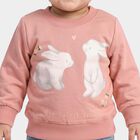 Infants' Pink Round Neck Graphic Pullover Sweatshirt, Light Pink, small