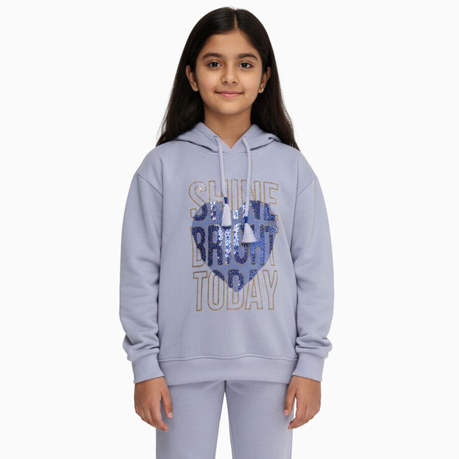 Girls' Sweatshirt, Light Blue, large image number null
