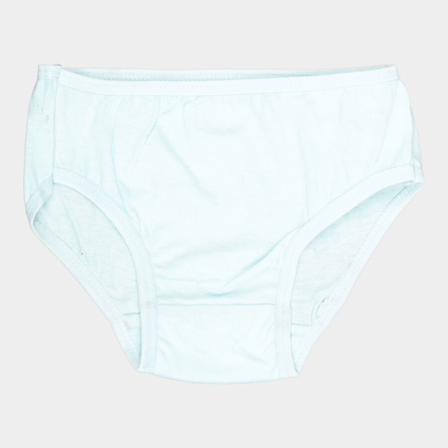 Girls Cotton Solid Panty, Light Blue, large image number null