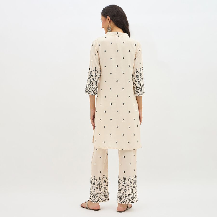 Women's Beige Printed Ethnic Set, Beige, large image number null
