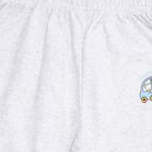 Infants Light Grey Printed Cotton Blend Pyjama, मिश्रित हल्का ग्रे, small image number null