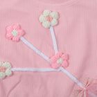 Girls Light Pink Round Neck Casual T-Shirt, Light Pink, small