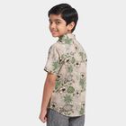 Boys Light Pink Cotton Short Sleeves Collar Shirt, Light Pink, small