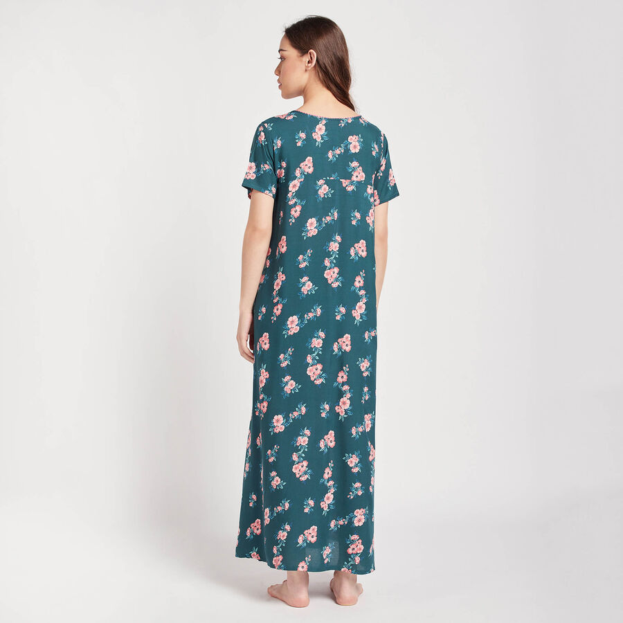 All Over Print Nighty, Teal Blue, large image number null
