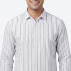 Men's Light Grey Cotton Casual Shirt, हल्का ग्रे, small