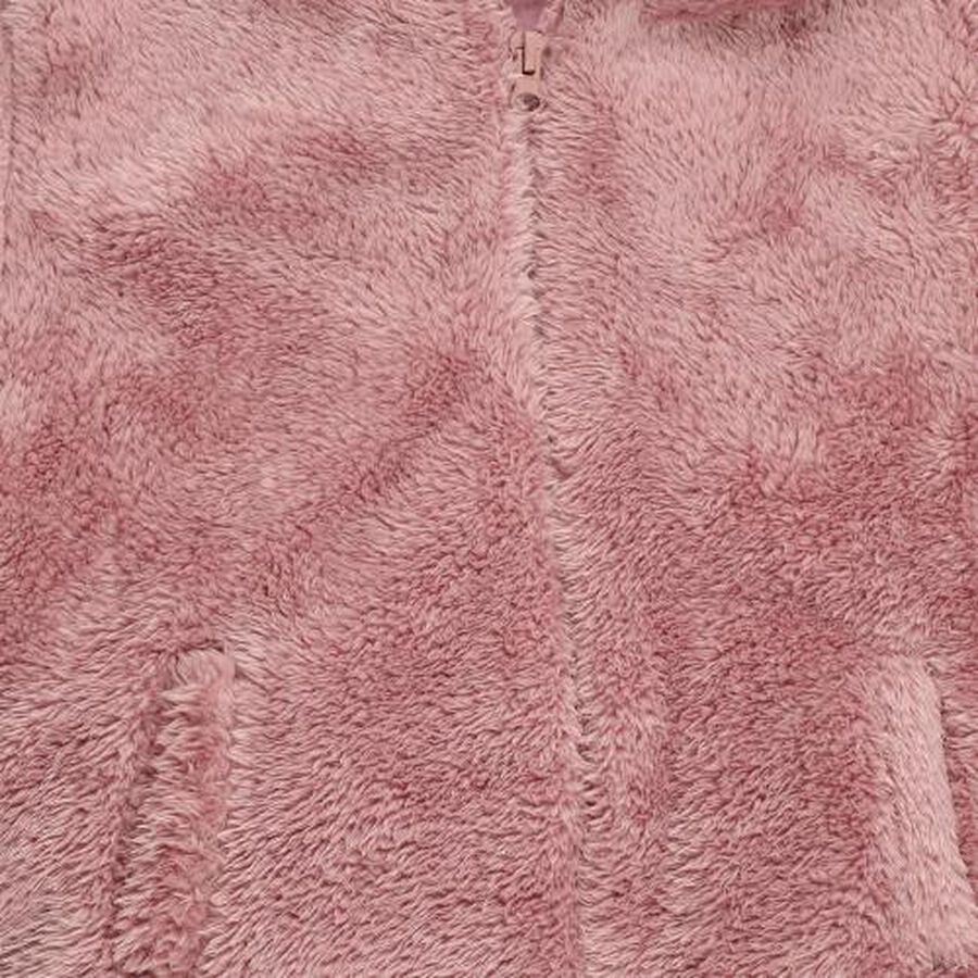 Girls' Soft Dusty Pink Hooded Casual Jacket, Pink, large image number null