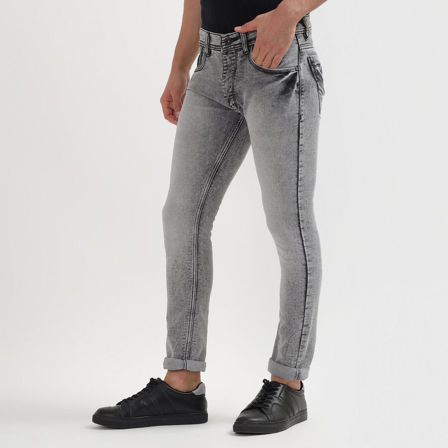 Men's Skinny Jeans, हल्का ग्रे, large image number null
