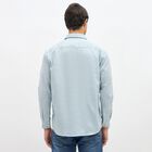 Men's Light Powder Blue Slim Fit Classic Casual Shirt, Aqua, small image number null