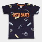 Boys' 100% Cotton Half Sleeves T-Shirt , नेवी ब्लू, small image number null