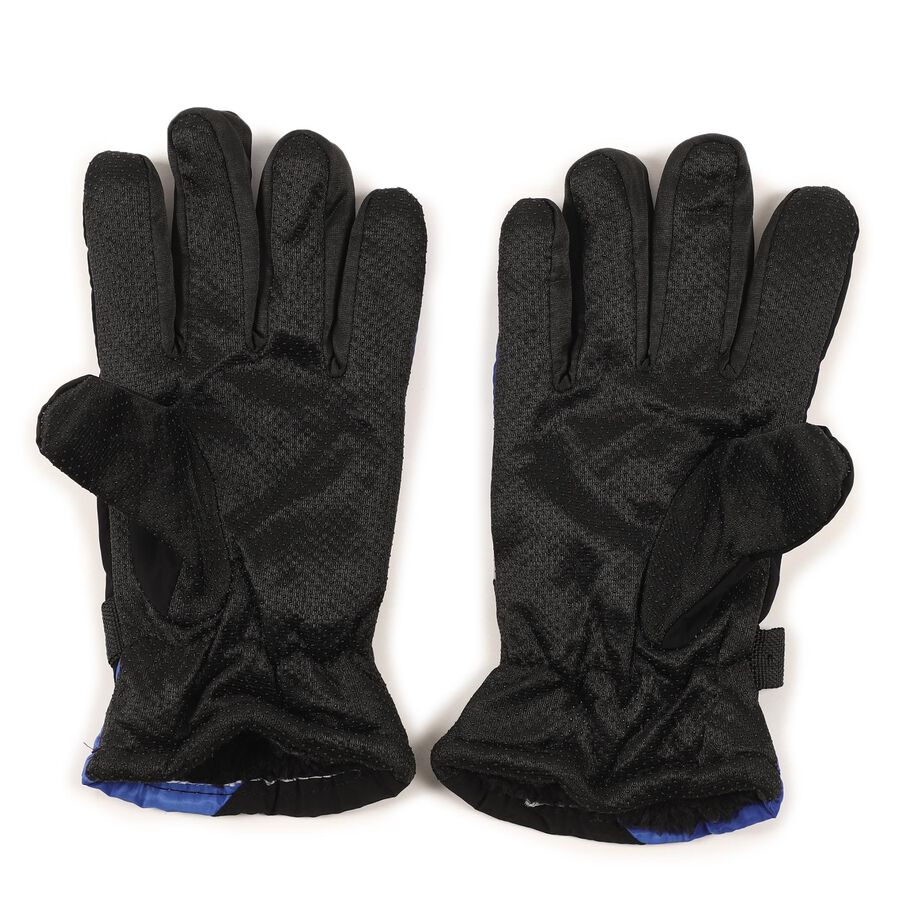 Men's Gloves, गहरा नीला, large
