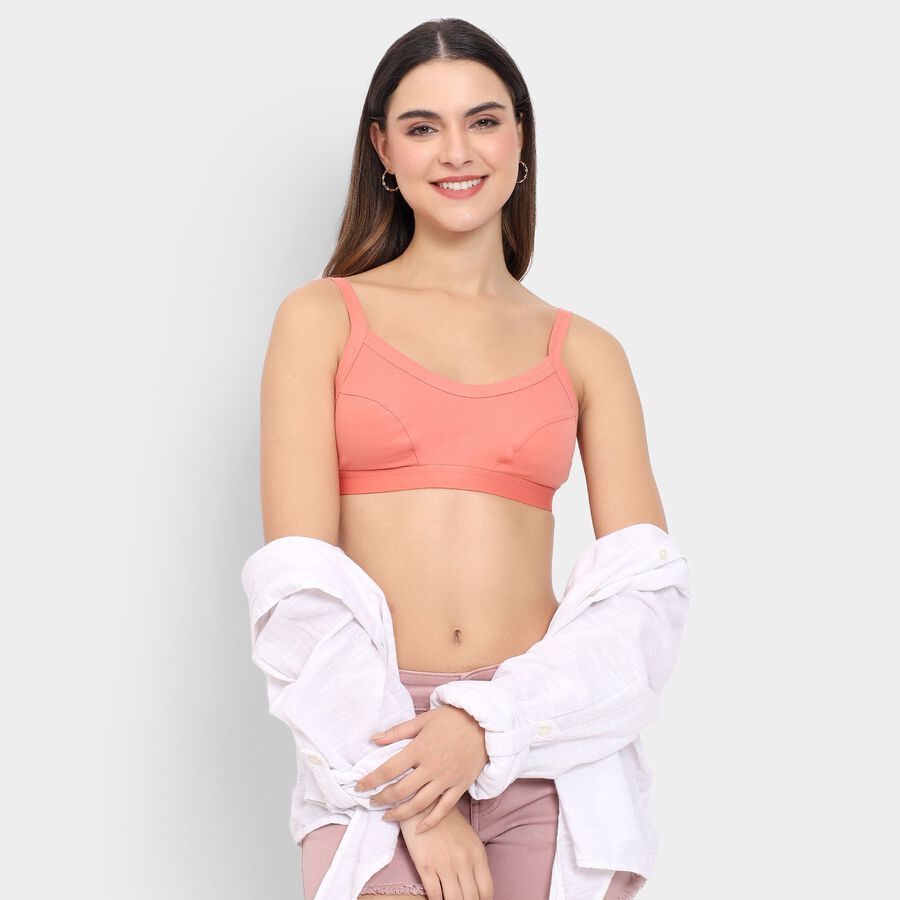 Ladies' 100% Cotton Bra , Pink, large image number null
