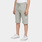 Boys' Olive Green Regular Fit Solid Jamaican Shorts, ओलिव, small