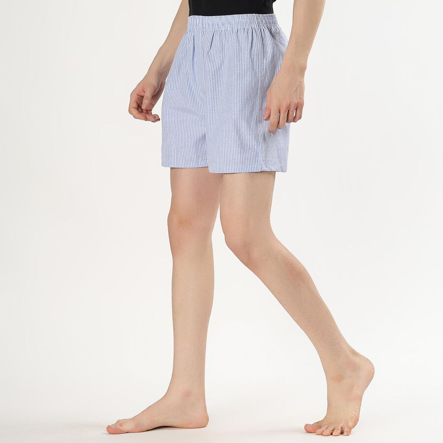 Men's Light Sky Blue Regular Fit Checked Boxers, हल्का नीला, large image number null