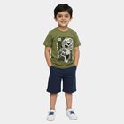 Boys' Half Sleeves T-Shirt, Olive, small