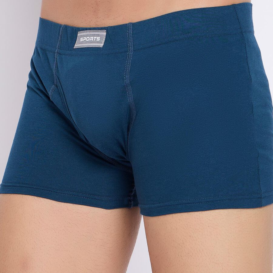 Men's 100% Cotton Trunks , टील ब्लू, large