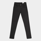 Girls Buttoned Jeans, Black, small image number null
