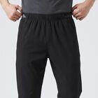 Men's Black Straight Fit Solid Track Pants, काला, small
