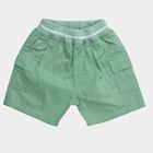 Infants' Mint Green Regular Fit Cargo Half Pant, Light Green, small