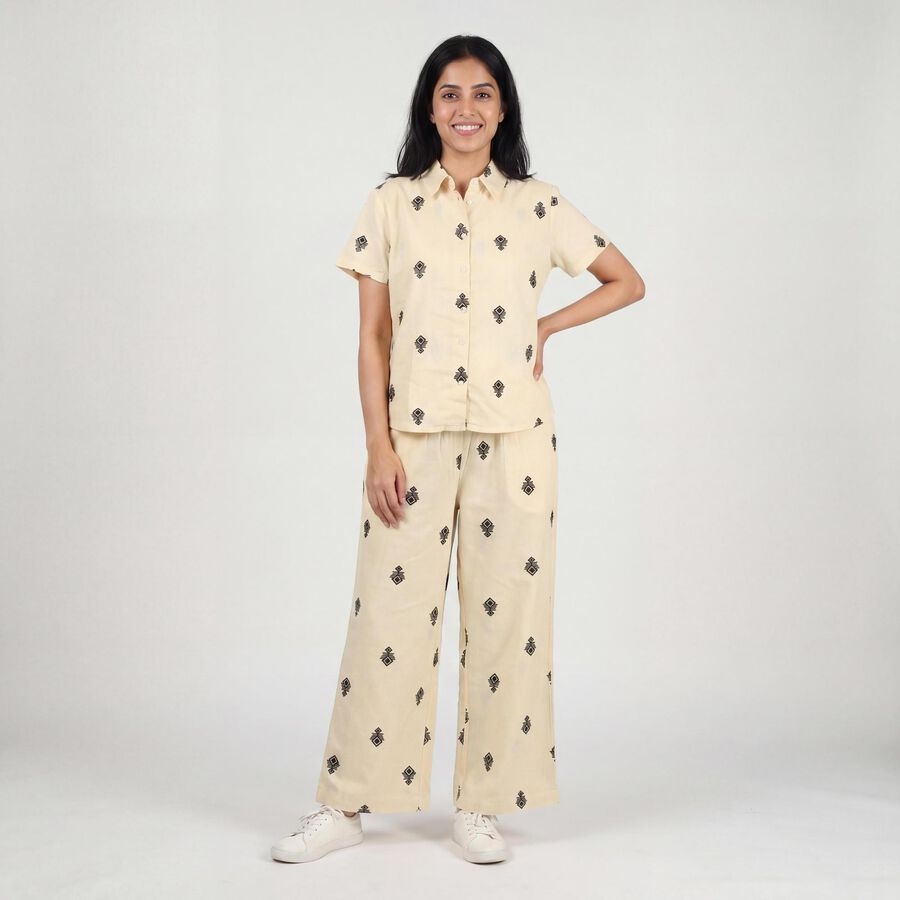 Women's White Co-ord Set, Off White, large