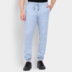 Men's 100% Cotton Slim Fit Casual Trousers, हल्का नीला, small image number null