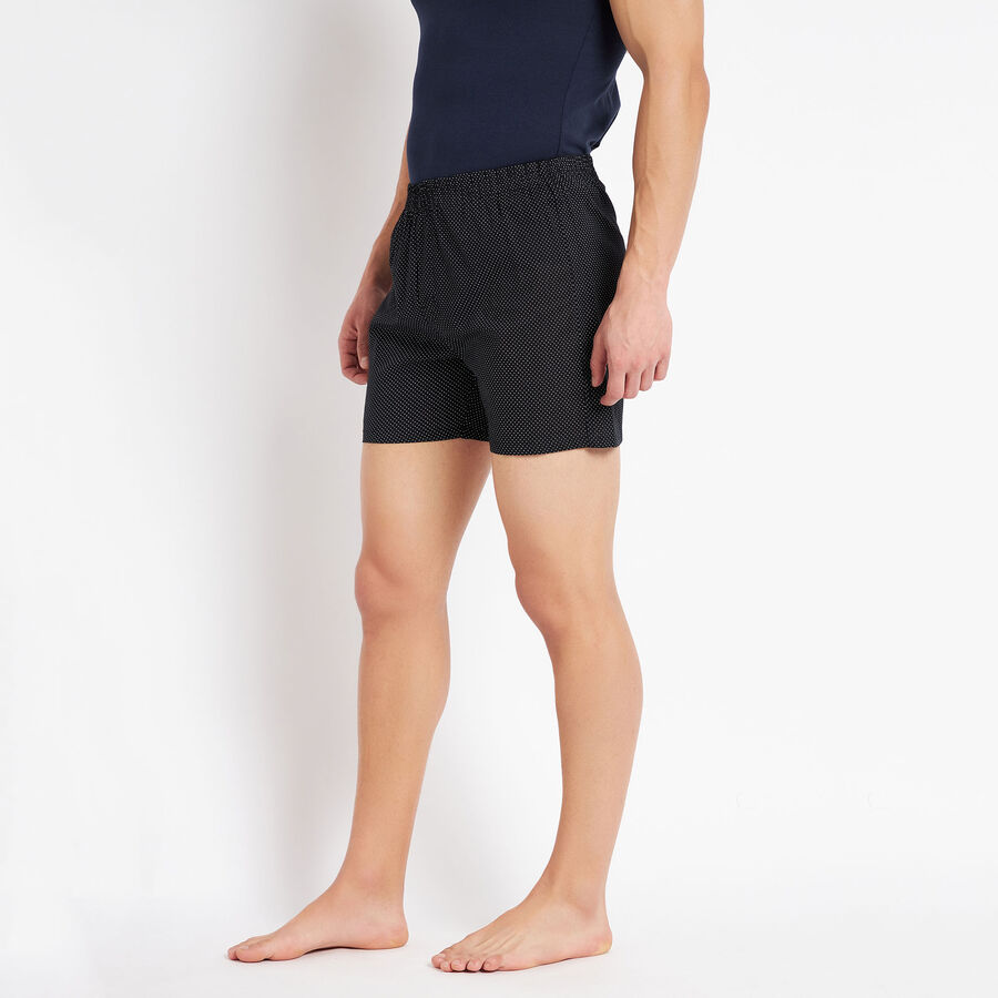 Cotton Printed Boxers, Black, large image number null